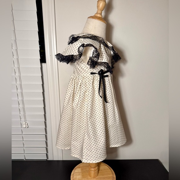 🖤 Handmade Ivory & Black Dress 🖤 - Picture 2 of 5